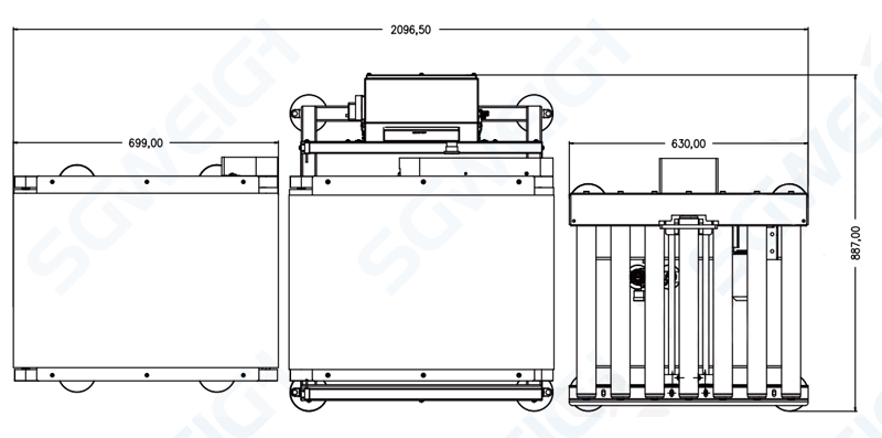 Heavy Weight Industrial Checkweigher 1kg to 30kg Box Inline Check Weigher Machine