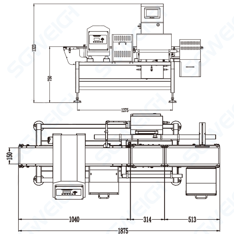 Combination Checkweigher with Metal Detector