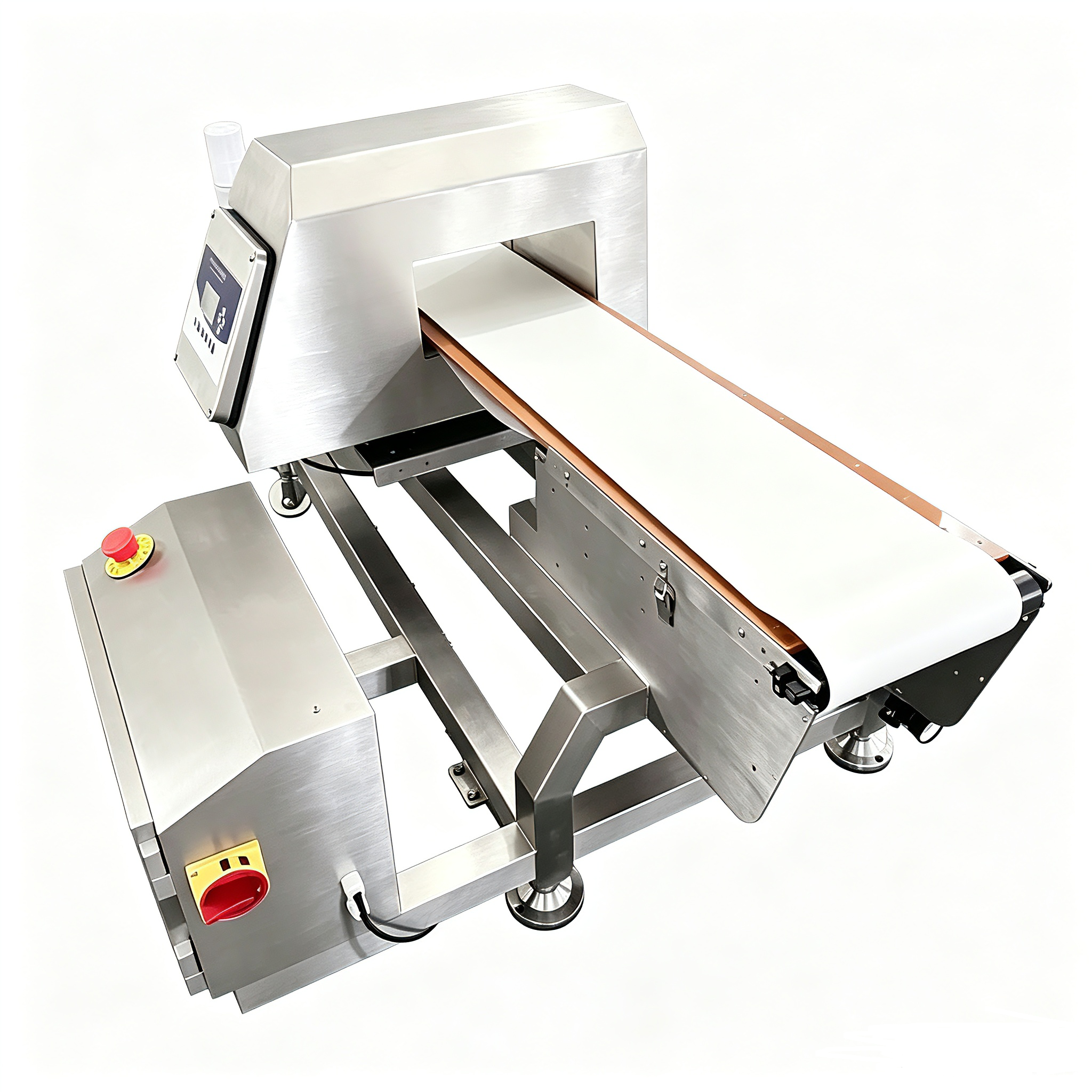 inclined conveyor metal detector